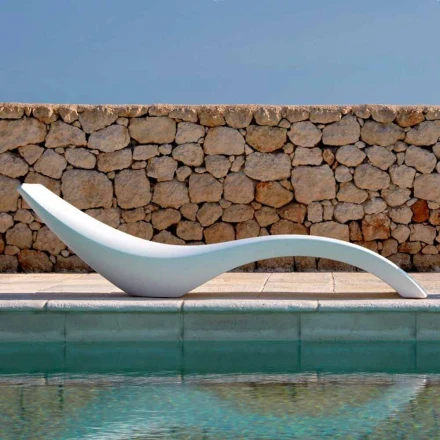Modernes Design Chaiselongue aus farbigem Polyethylen - Cloe von Myyour Viadurini
