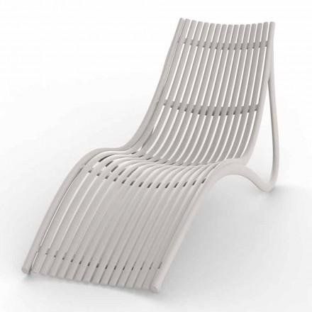 Outdoor Chaise Longue Sunbed, White oder Ecru Plastic 4 Stück - Ibiza von Vondom Viadurini