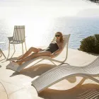 Outdoor Chaise Longue Sunbed, White oder Ecru Plastic 4 Stück - Ibiza von Vondom Viadurini