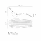 Outdoor Chaise Longue Sunbed, White oder Ecru Plastic 4 Stück - Ibiza von Vondom Viadurini