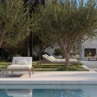 Gartenliege mit Teakholzrahmen Made in Italy - Briga Viadurini