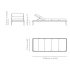 Gartenliege mit Teakholzrahmen Made in Italy - Briga Viadurini