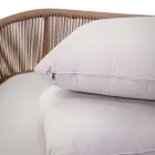 Outdoor-Liege mit Teakholzrahmen, Seilen und Kissen - Zelt Viadurini