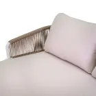 Outdoor-Liege mit Teakholzrahmen, Seilen und Kissen - Zelt Viadurini