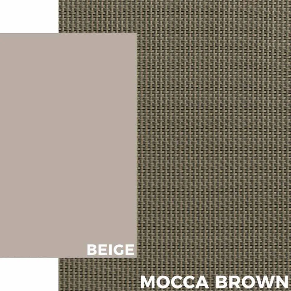 Sonnenliege im Freien aus Aluminium mit Rädern und Armlehnen Modernes Design - Carmine Viadurini