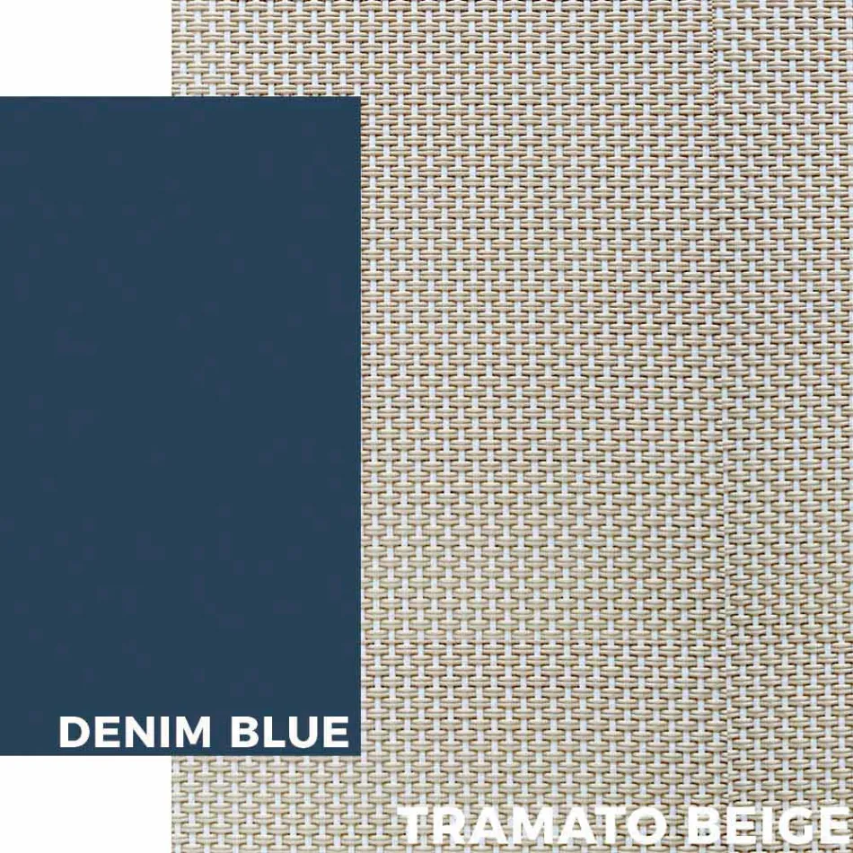 Sonnenliege im Freien aus Aluminium mit Rädern und Armlehnen Modernes Design - Carmine Viadurini