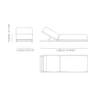 Outdoor-Sonnenliege aus Stoff und Holzstruktur Made in Italy - Armelia Viadurini