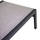 Outdoor-Liege aus Aluminium und Textilene mit 2 Rädern - Kostüm Viadurini