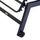 Outdoor-Liege aus Aluminium und Textilene mit 2 Rädern - Kostüm Viadurini