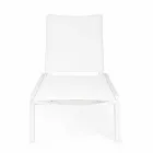 Liegende Außenliege mit Rädern aus Aluminium und Textil - Juwel Viadurini