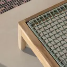 Gartenliege aus Teakholz und Seilgeflecht - Jhon Viadurini