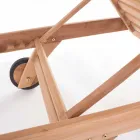Moderne liegende Gartenliege mit Rädern aus Teakholz - Kanarienvogel Viadurini