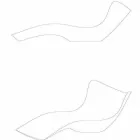 Surf by Vondom Gartenbett, modernes Design aus Polyethylen Viadurini