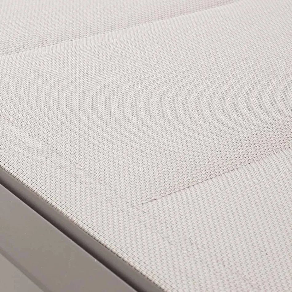 Moderne Garten-Sonnenliege aus Aluminium mit Rädern für den Außenbereich – Franz Viadurini