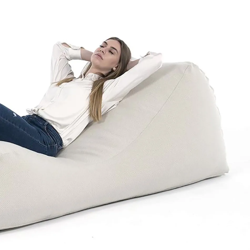 Maestrale Indoor-Wohnzimmerbett aus weißem Leinenstoff Viadurini