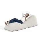 Maestrale Indoor-Wohnzimmerbett aus weißem Leinenstoff Viadurini