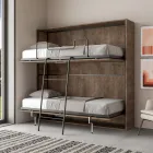 Horizontales Klapp-Etagenbett Made in Italy - Collaborative Viadurini