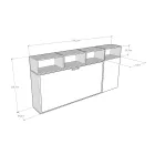 Einzel-Schrankbett in verschiedenen Zusammenstellungen – Kollaborativ Viadurini