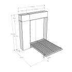 Vertikales Klappbett mit Oberschrank und Säule - Magiccompare Viadurini