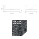 Doppelbett 160x190 mit vertikalen geprägten Kordeln - Maske Viadurini