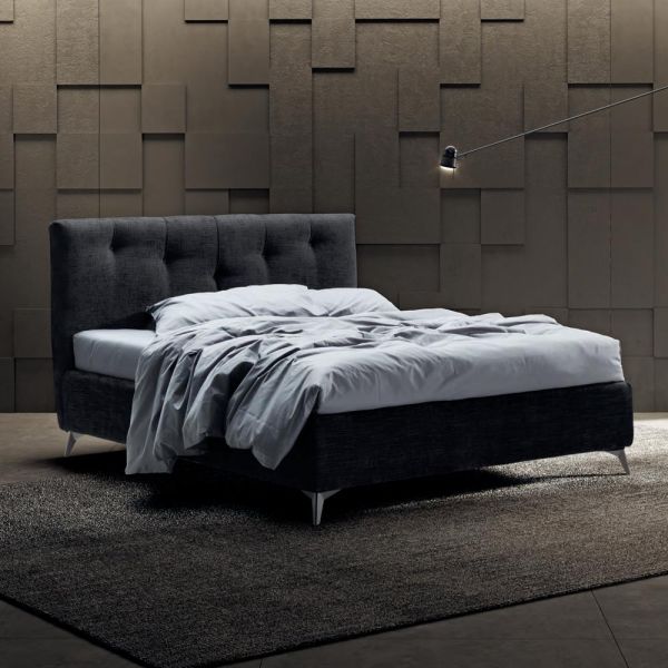 Doppelbett 160x190 mit vertikalen geprägten kordeln - maske