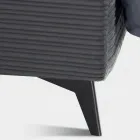 Doppelbett 160x190 mit kissenförmiger Polsterung - Brezze Viadurini