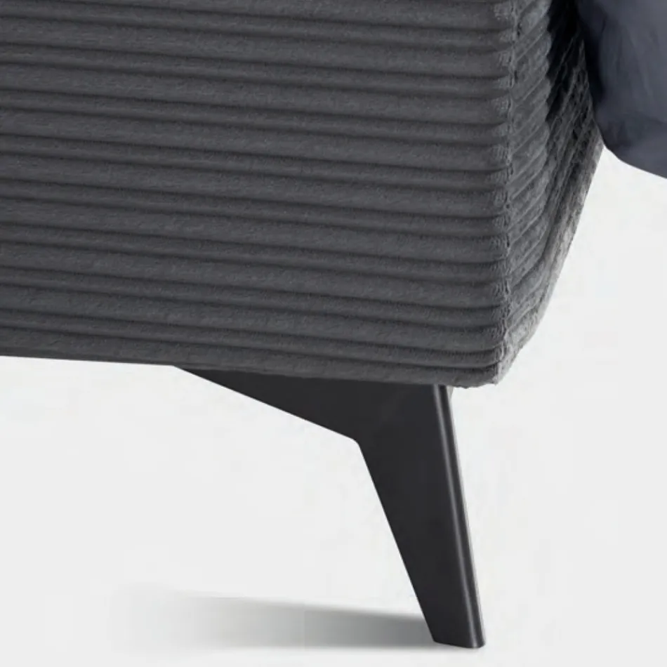 Doppelbett 160x190 mit kissenförmiger Polsterung - Brezze Viadurini