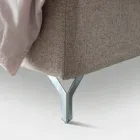 Doppelbett 160x190 mit umlaufendem Rüschenkopfteil und Knöpfen - Rest Viadurini