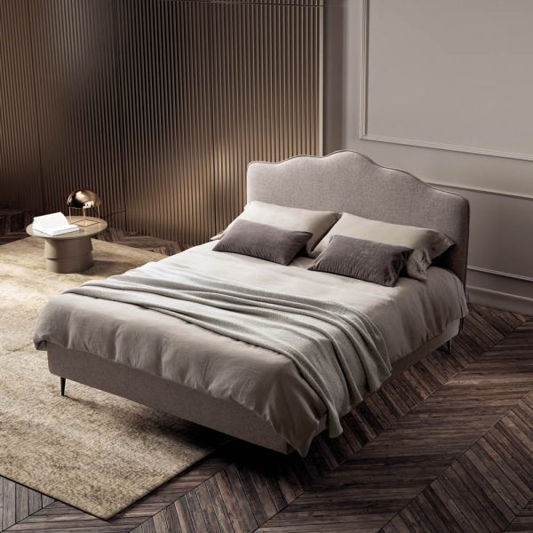 Doppelbett 160x190 mit umlaufendem rüschenkopfteil made in italy - rest