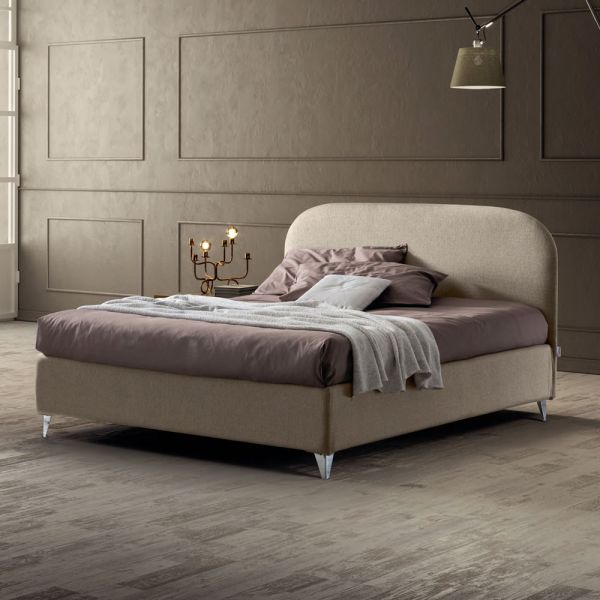 Doppelbett 160x190 mit geschwungenem kopfteil made in italy - oriente