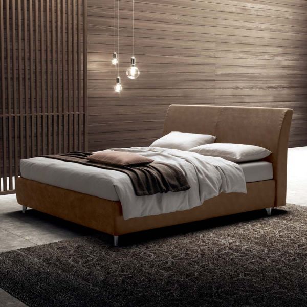 Doppelbett 160x190 mit gebogenem kopfteil und großer dicke - magie