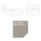 Doppelbett 160x190 mit Steppung mit breiten vertikalen Streifen - Magan Viadurini