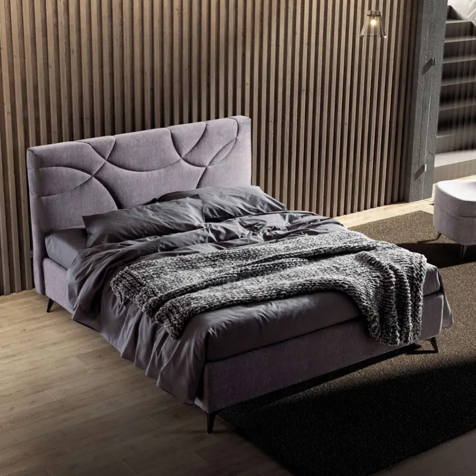 Doppelbett 160x190 mit Steppung aus Querbögen - Sonnenblume Viadurini