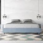 Doppelbett 200x200 cm, bezogen mit Mikrofaser, hergestellt in Italien - Athlete Viadurini