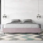 Doppelbett 200x200 cm, bezogen mit Mikrofaser, hergestellt in Italien - Athlete Viadurini