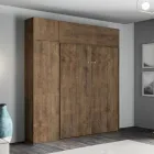 Vertikales Klappbett für Doppelbett mit Wandeinheit und Säule - Magiccompare Viadurini