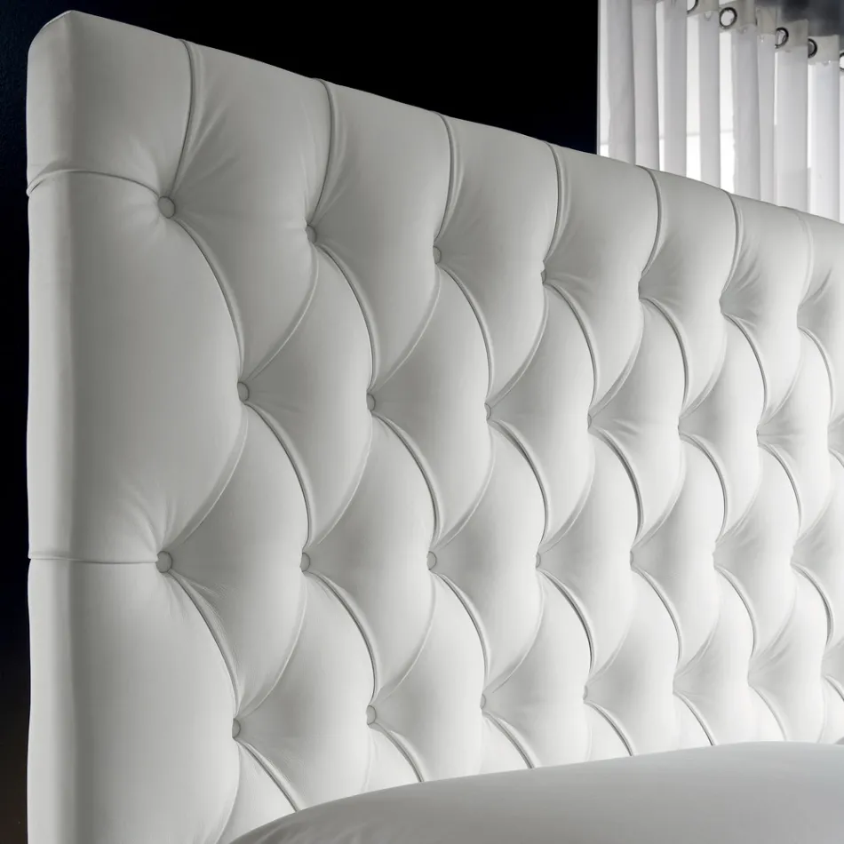 Capitonné-Doppelbett mit optionalem Stauraum Made in Italy - Sciocco Viadurini