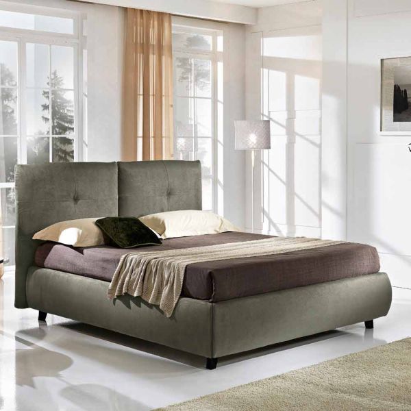 Gepolstertes doppelbett mit aufbewahrungsbox 160x190/200 cm nina