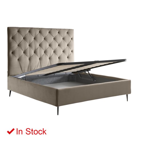 Doppelbett mit staukasten und untergestell 160x190 made in italy - sallie