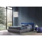 Doppelbett mit gepolsterter Box aus Corolle-Stoff von Bolzan Viadurini