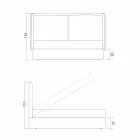 Doppelbett mit Stauraum, modernes Design, Kate von Bolzan Viadurini