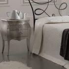 Doppelbett mit Kissen, Matratze und 2 Nachttischen Made in Italy – Natur Viadurini