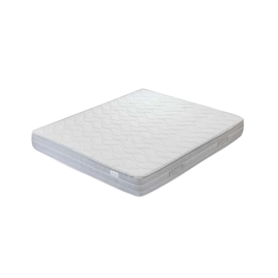 Doppelbett mit Kissen, Matratze und 2 Nachttischen Made in Italy – Natur Viadurini