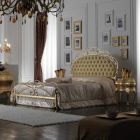 Doppelbett mit Matratze, Kissen und 2 Nachttischen Made in Italy – Laki Viadurini