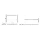 Doppelbett mit passendem Fußteil, Matratze und 2 Nachttischen – Nebbia Viadurini