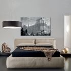 Doppelbett mit optionalem Lattenrost und Stauraumelement Made in Italy - Ribelle Viadurini