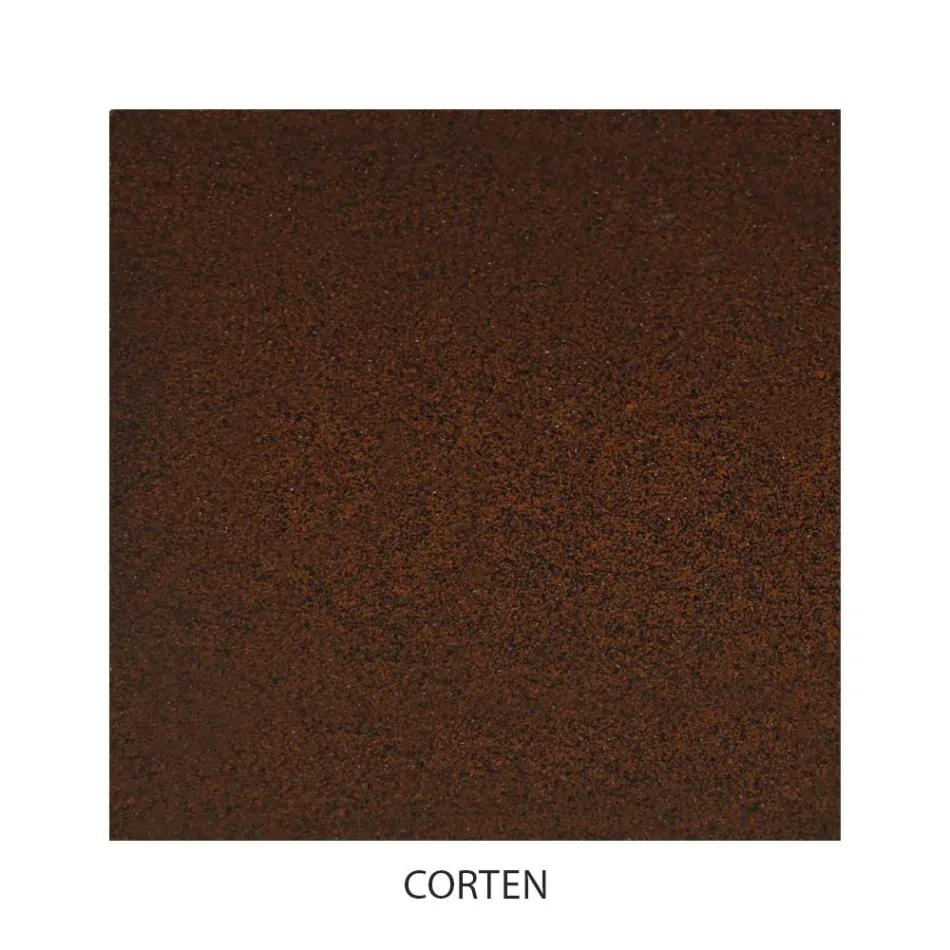 Doppelbett mit Kopfteil und Bettrahmen aus Eisen, hergestellt in Italien – Paste Viadurini