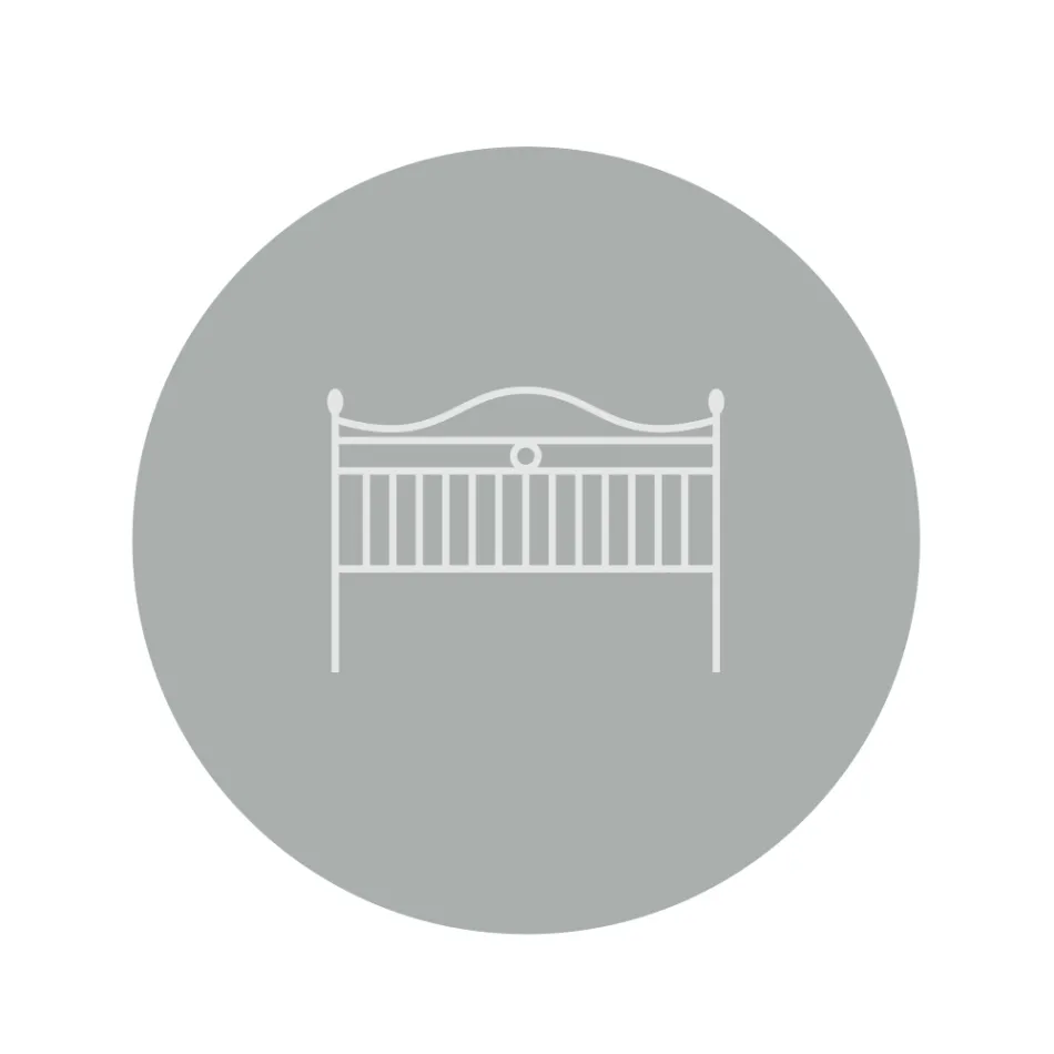 Doppelbett mit Kopfteil aus Eisenrohr, hergestellt in Italien – Kopie Viadurini