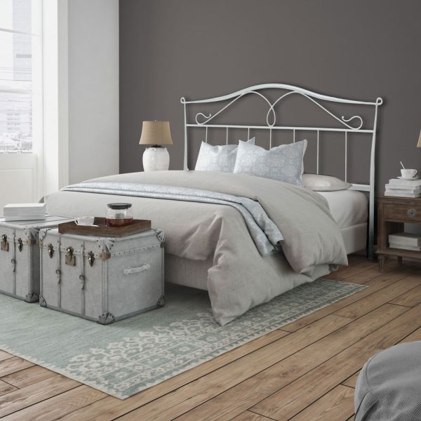 Doppelbett mit kopfteil aus eisenrohr, hergestellt in italien – kopie