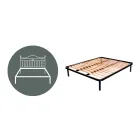 Doppelbett mit Kopfteil aus Eisenrohr, hergestellt in Italien – Kenzo Viadurini